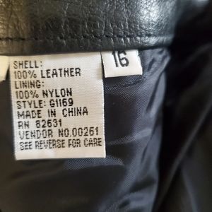 Leather pant size 16